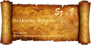 Szikszai Vivien névjegykártya